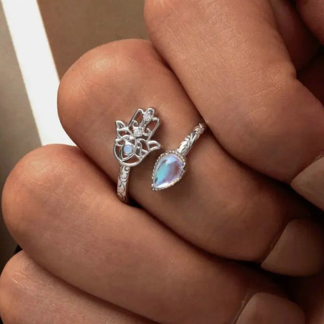 Bague 'Khamsa' - Protection, Équilibre, Intuition