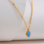 Pendentif en Opale Bleue - Purification Karmique