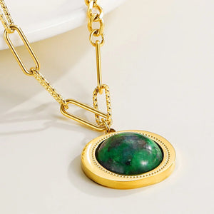 Pendentif en Rubis Zoïsite - Purification du Karma Familial