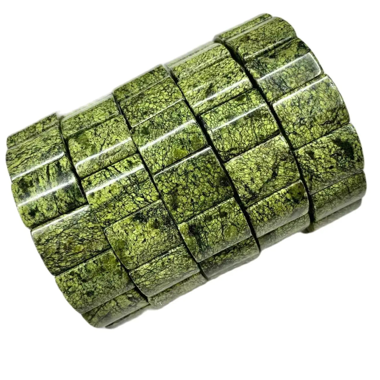 Bracelet en Serpentine - Purifie les Poisons Émotionnels