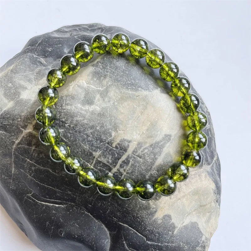 Bracelet 'Péridot Vert Profond' - Attire l'Argent