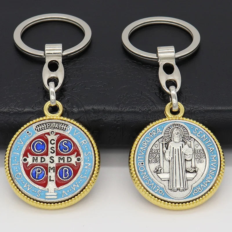 Porte-clés Émaillé - Médaille de Saint Benoît