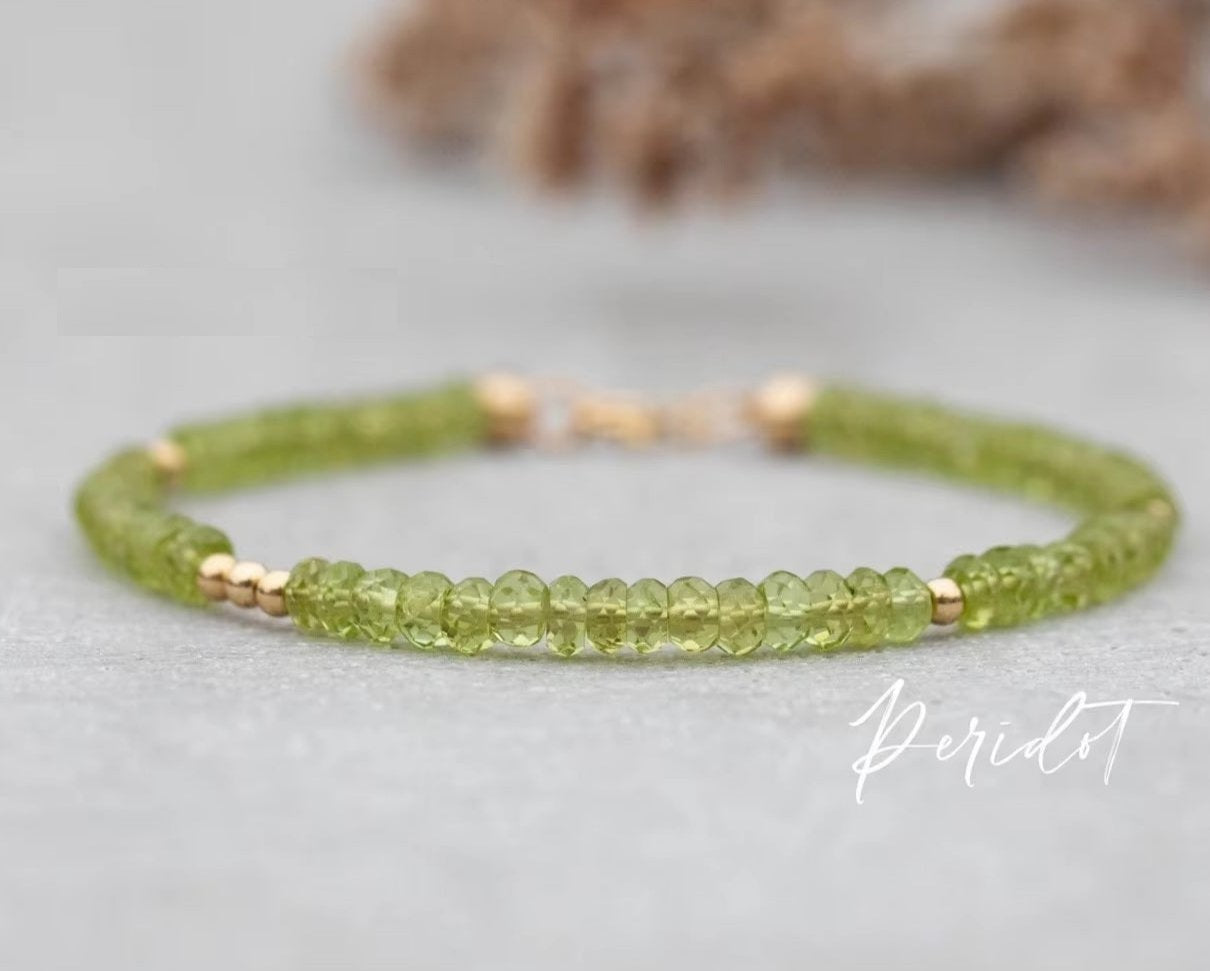 Bracelet en Péridot - Protection & Abondance