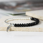 Bracelet 'Aile d'Ange' en Obsidienne - Protection