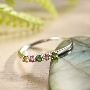 Bague en Tourmaline Multicolore - Purification