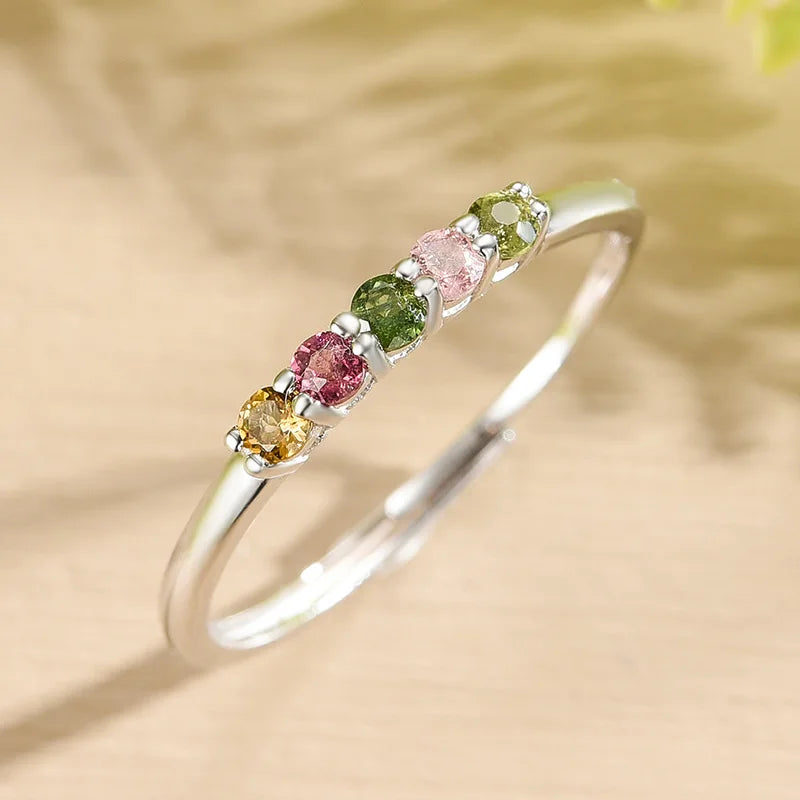 Bague en Tourmaline Multicolore - Purification