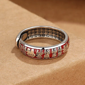 Bague 'Fulu' - Mantra Taoïste de Richesse