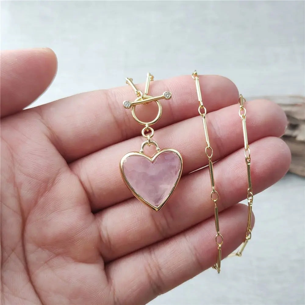 Cœur en Quartz Rose - Harmonie des Sentiments