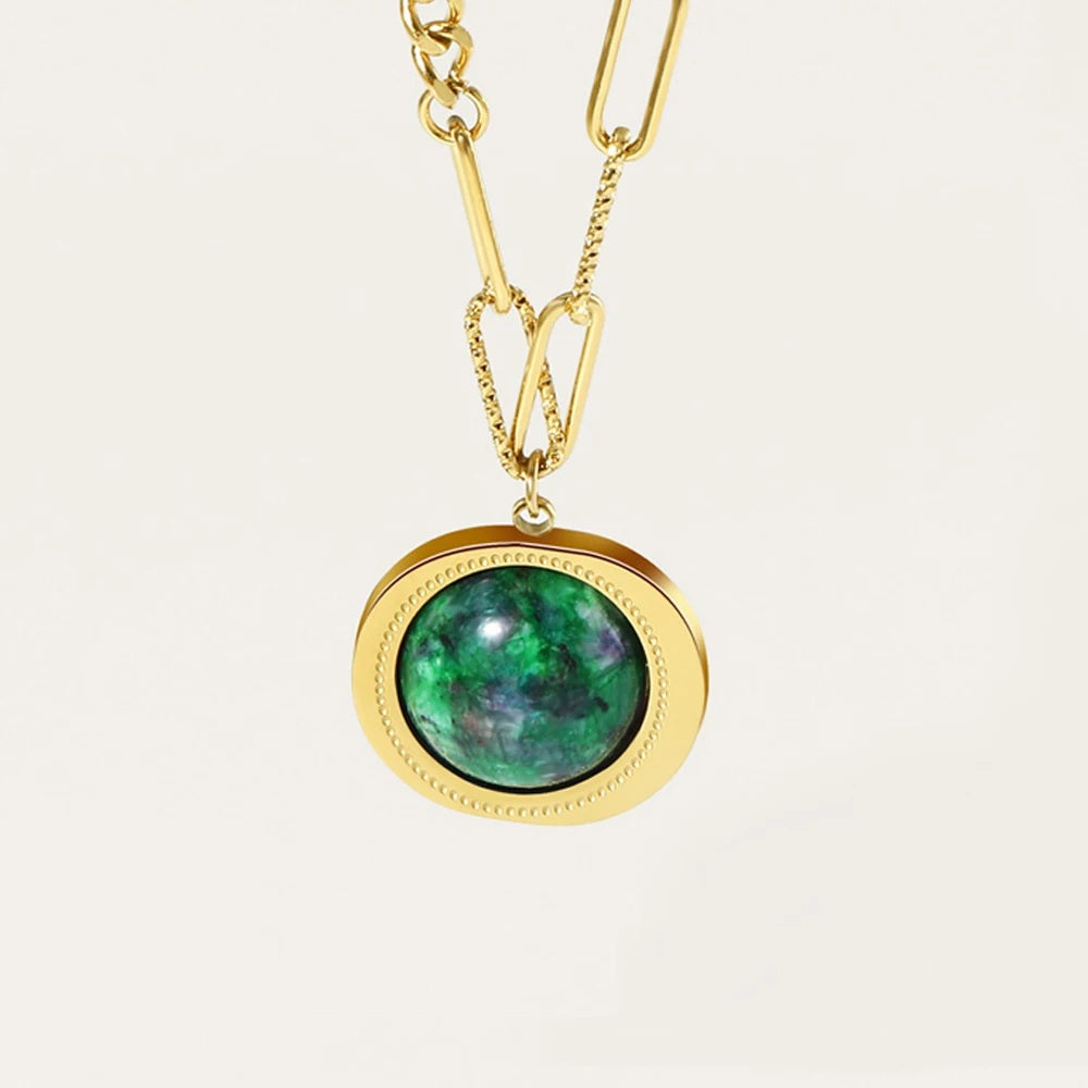 Pendentif en Rubis Zoïsite - Purification du Karma Familial