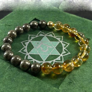 Bracelet Pyrite & Citrine - Vitalité & Prospérité