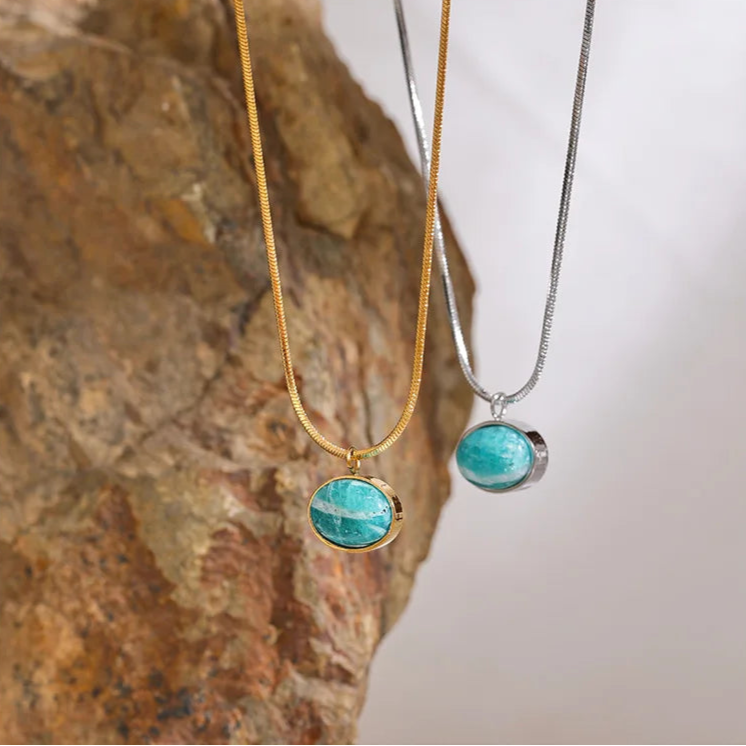 Pendentif en Amazonite - Paix & Harmonie