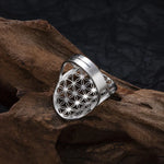 Bague 'Fleur De Vie' - Régénération & Protection