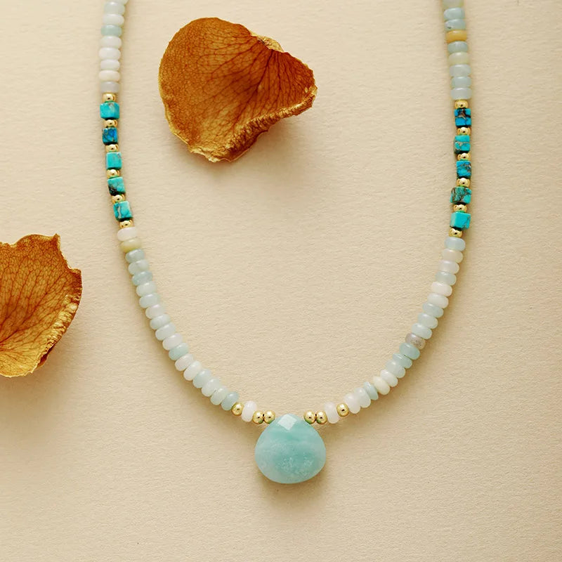 Collier Amazonite & Jaspe Shoushan - Résilience
