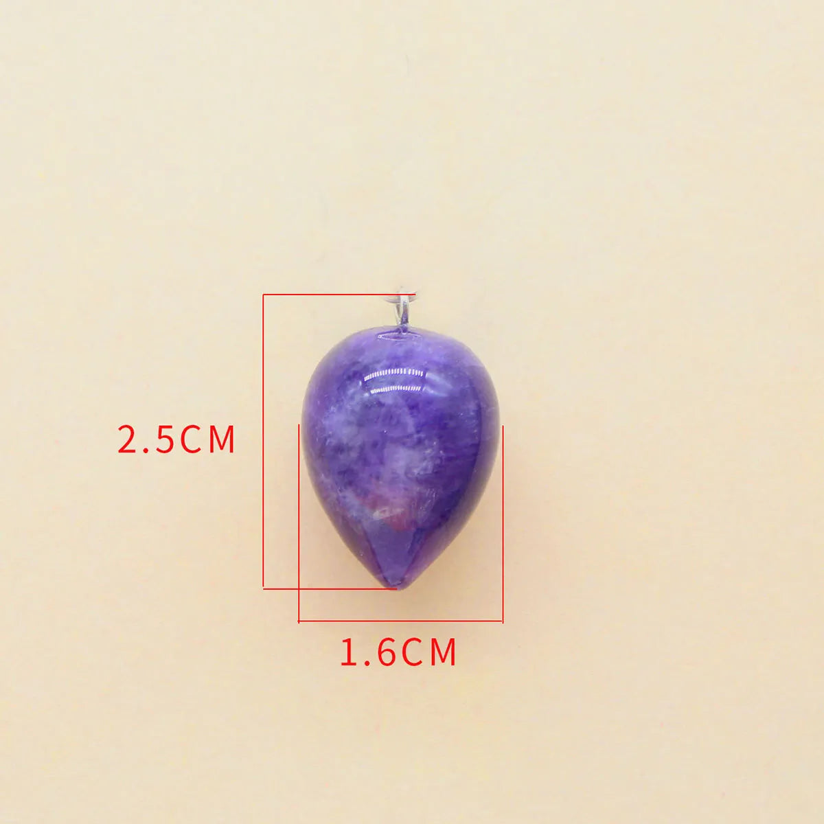 Pendule 'Goutte d'Eau' en Charoïte - Guérison Karmique