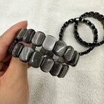Bracelet en Obsidienne Argentée - Protection & Abondance