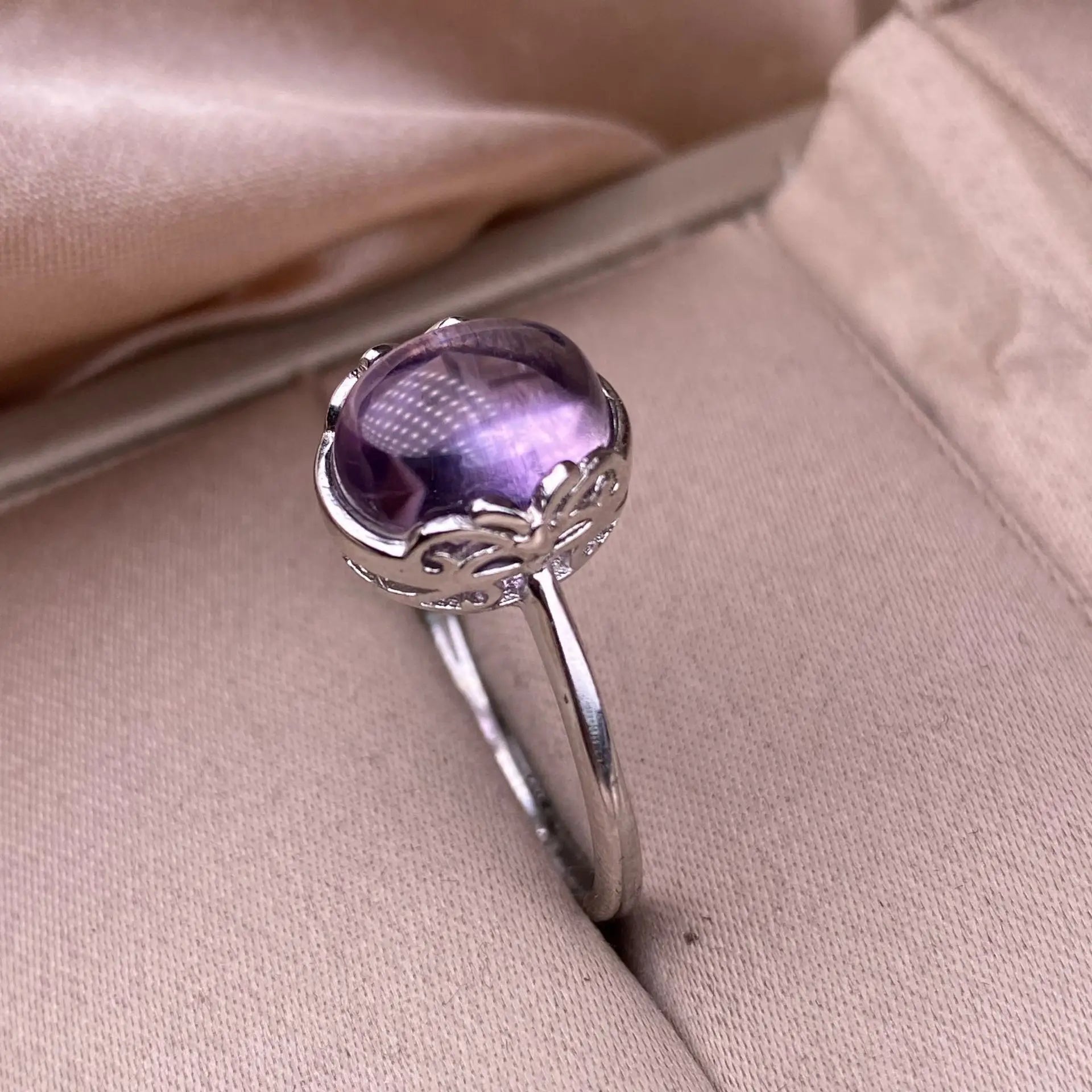 Bague en Argent & Améthyste - Éveil & Ascension