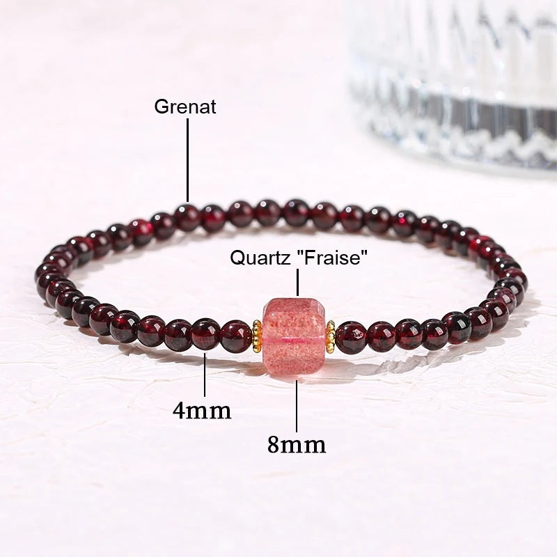 Bracelet en Grenat - Vitalité & Dynamisme