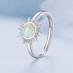 Bague de Purification Karmique - Argent & Opale