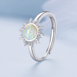 Bague de Purification Karmique - Argent & Opale