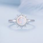 Bague de Purification Karmique - Argent & Opale