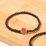 Bracelet en Grenat - Vitalité & Dynamisme
