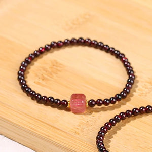 Bracelet en Grenat - Vitalité & Dynamisme