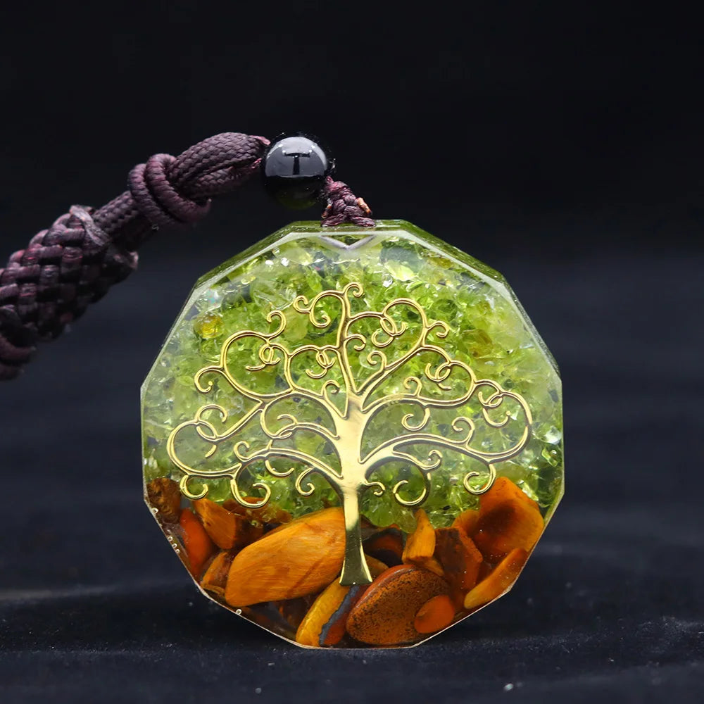 Pendentif Orgonite 'Arbre d'Abondance'