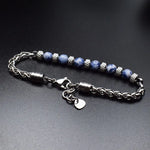 Bracelet Acier & Sodalite - Canalisation de l'Intuition
