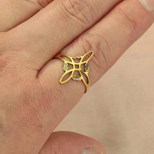 Bague 'Nœud de Sorcière' - Renvoie Sorcellerie & Magie Noire