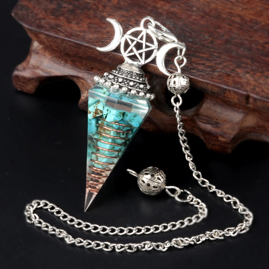 Pendule-Orgonite en Turquoise - Voyance & Guérison