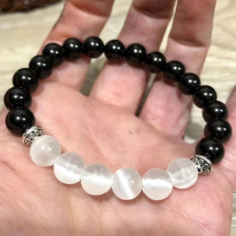 Bracelet 'Protection & Régénération' - Tourmaline + Sélénite