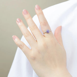 Bague en Argent & Charoïte - Purifie le Karma Négatif