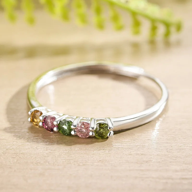 Bague en Tourmaline Multicolore - Purification