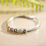 Bague en Tourmaline Multicolore - Purification