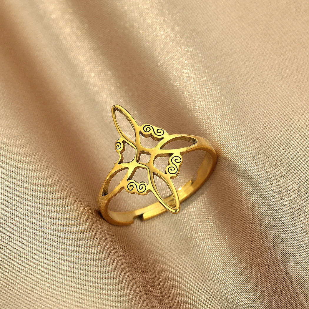 Bague 'Nœud de Sorcière' - Renvoie Sorcellerie & Magie Noire