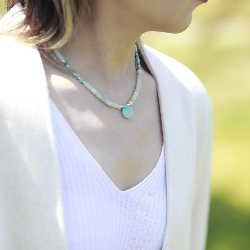 Collier Amazonite & Jaspe Shoushan - Résilience