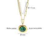 Pendentif en Rubis Zoïsite - Purification du Karma Familial
