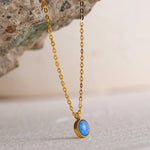 Pendentif en Opale Bleue - Purification Karmique