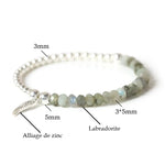 Bracelet 'Aile d'Ange' en Labradorite - Protection