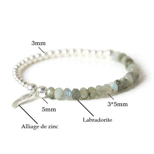 Bracelet 'Aile d'Ange' en Labradorite - Protection