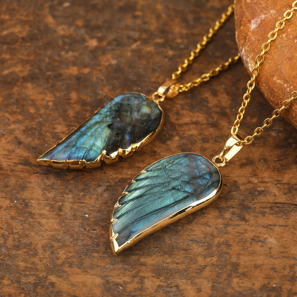 Pendentif en Labradorite 'Aile d'Ange' - Protection Psychique