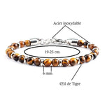 Bracelet en Œil de Tigre - Confiance en Soi & Protection