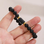 Bracelet 'Double Protection' - Obsidienne & Tourmaline