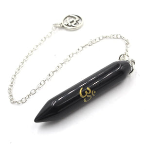 Pendule 'Aum' en Obsidienne - Protection & Purification