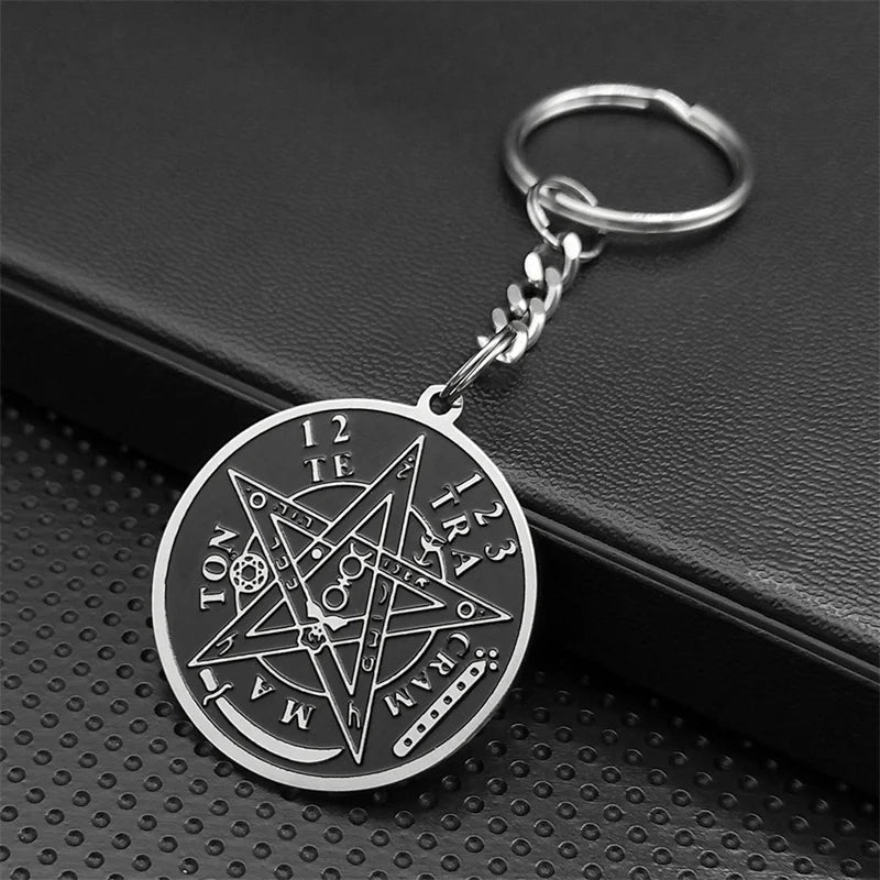 Porte-clés Tétragrammaton - 'Roi des Pentacles'
