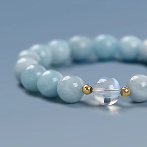 Bracelet en Aigue-Marine - Harmonie & Intuition