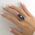 Bague 'Troisième Œil' en Lapis Lazuli