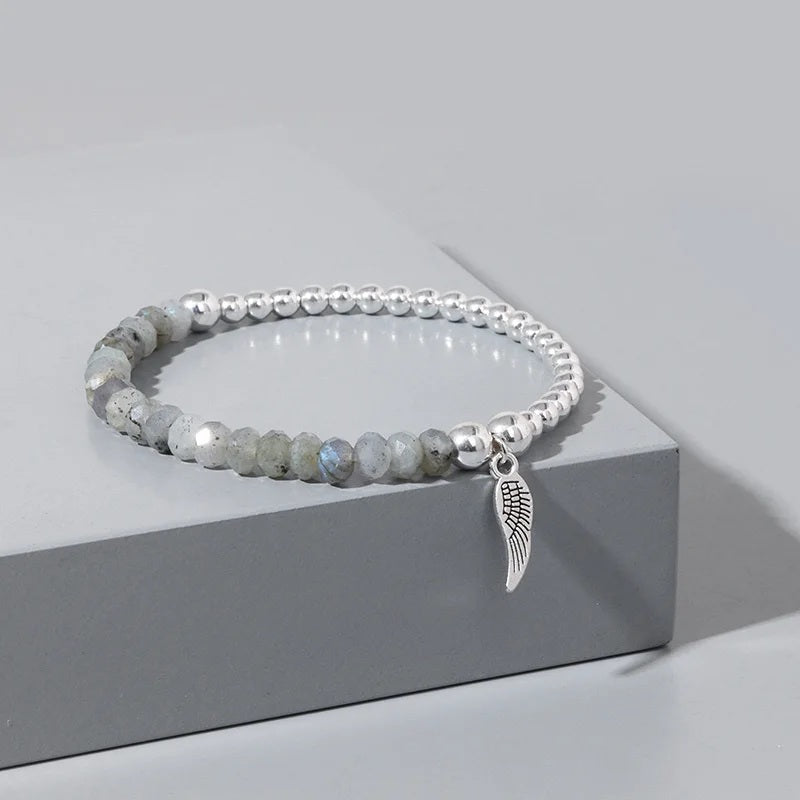 Bracelet 'Aile d'Ange' en Labradorite - Protection