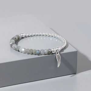 Bracelet 'Aile d'Ange' en Labradorite - Protection