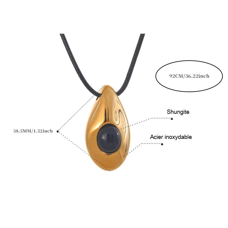 Pendentif en Shungite - Bloque les Ondes Électromagnétiques
